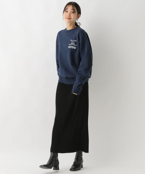 A part by（アパートバイ）の「NYCスウェットプルオーバー/WEB先行予約（トップス・レディース・アッシュグレー 12/ネイビー 88・フリーサイズ）」の7枚目の写真