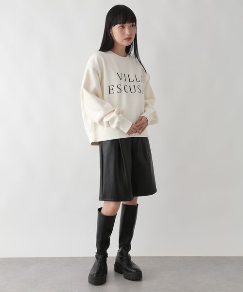 LOWRYS FARM（ローリーズファーム）の「ウラケキモウロゴロングスリーブ（トップス・レディース・アイボリー08/グレー12/チャコールグレー18・F）」の4枚目の写真