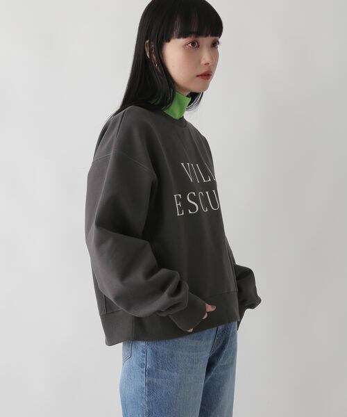 LOWRYS FARM（ローリーズファーム）の「ウラケキモウロゴロングスリーブ（トップス・レディース・アイボリー08/グレー12/チャコールグレー18・F）」の9枚目の写真