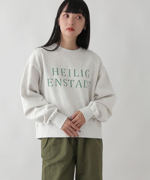 LOWRYS FARM（ローリーズファーム）の「ウラケキモウロゴロングスリーブ（トップス・レディース・アイボリー08/グレー12/チャコールグレー18・F）」の2枚目の写真