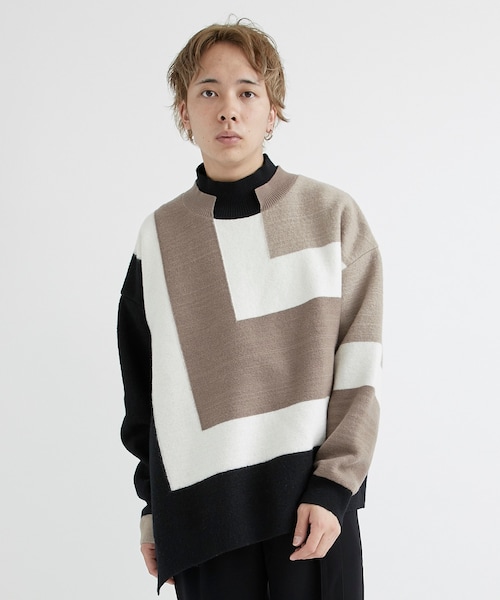 CULLNI モックネックファーニット サイズ1 価格交渉可】CULLNI 19AW モックネックファーニット サイズ1