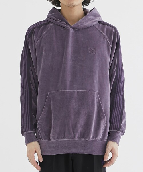 ニードルスCrewSweat Shirt C/PE Paisley Velour ニードルズ NEEDLES ウールペイズリー ジャガード クラシック