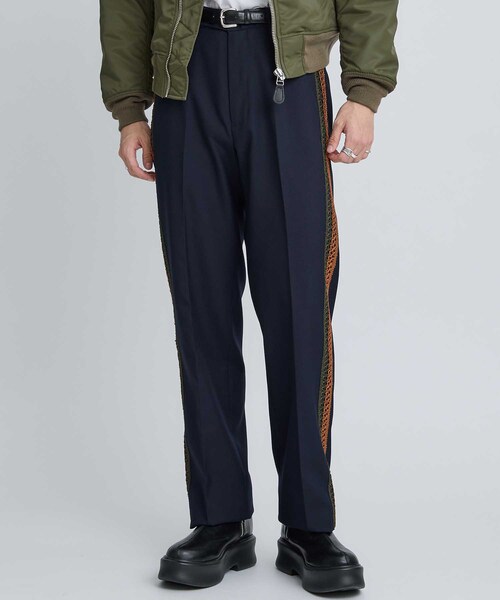ALLEGE(アレッジ)の「Lace Tape Slacks(その他パンツ・メンズ・GRY/NVY・2/3)」の2枚目の写真