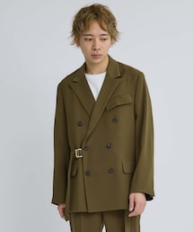 CULLNI（クルニ）の「Double Satin Tie Locken Double-Breasted Jacket