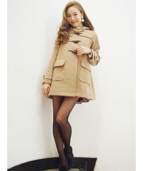 dazzlin（ダズリン）の「【dazzlin】ダッフルコート（ジャケット/アウター・レディース・ネイビー/ベージュ・S/M）」の3枚目の写真