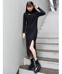 MURUA | ハーフジップスリットナローワンピース(ワンピース)