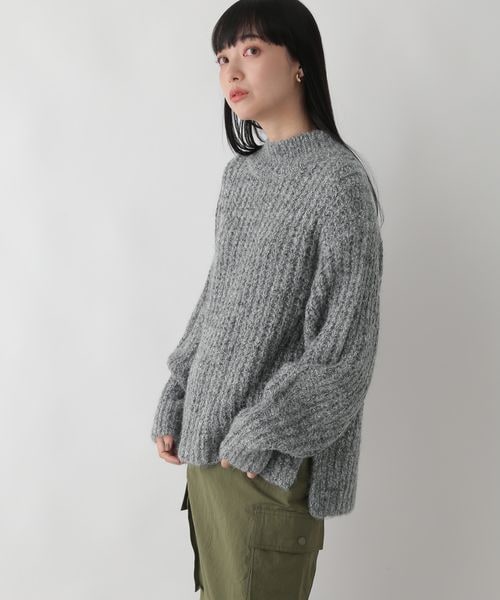 LOWRYS FARM（ローリーズファーム）の「キラキララメニットプルオーバー（トップス・レディース・アイボリー08/グレー15/ブラウン55・フリーサイズ）」の8枚目の写真