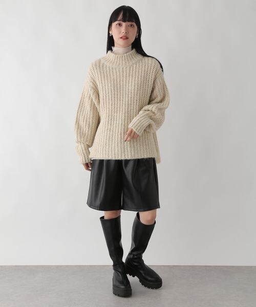 LOWRYS FARM（ローリーズファーム）の「キラキララメニットプルオーバー（トップス・レディース・アイボリー08/グレー15/ブラウン55・フリーサイズ）」の4枚目の写真