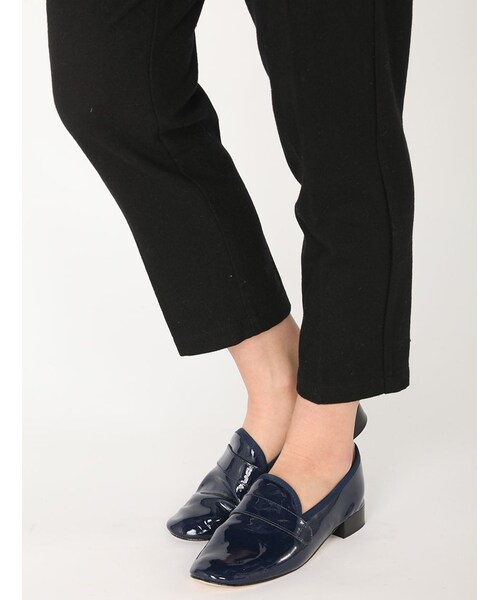 Rinajour（リナジュール）の「リブ付タックパンツ（パンツ・レディース・BLACK/CHARCOL・1/2）」の6枚目の写真
