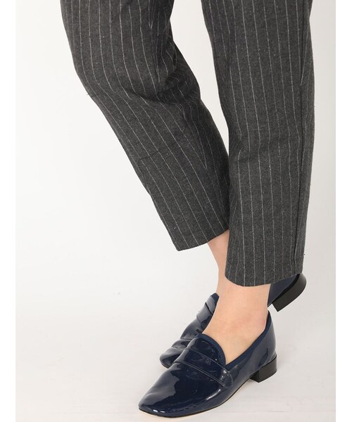 Rinajour（リナジュール）の「リブ付タックパンツ（パンツ・レディース・BLACK/CHARCOL・1/2）」の14枚目の写真