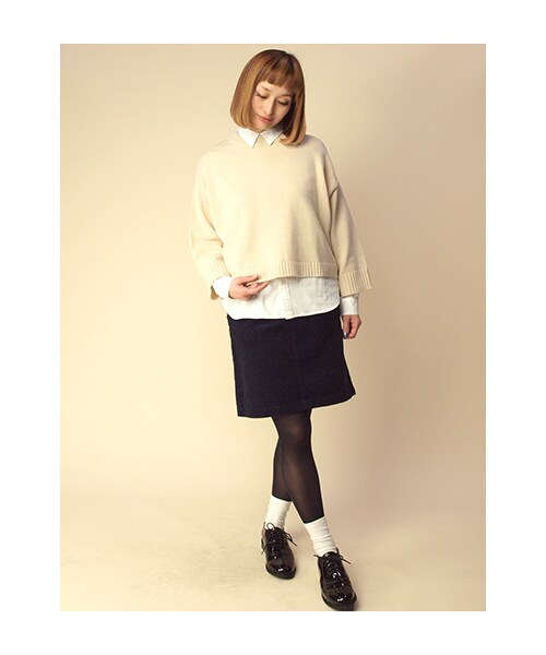 w closet(ダブルクローゼット)の「天竺編みワイドニットプルオーバー(トップス・レディース・アイボリー/グレー/カーキ・FREE)」の11枚目の写真