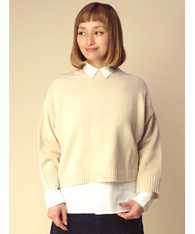 w closet | 天竺編みワイドニットプルオーバー(トップス)