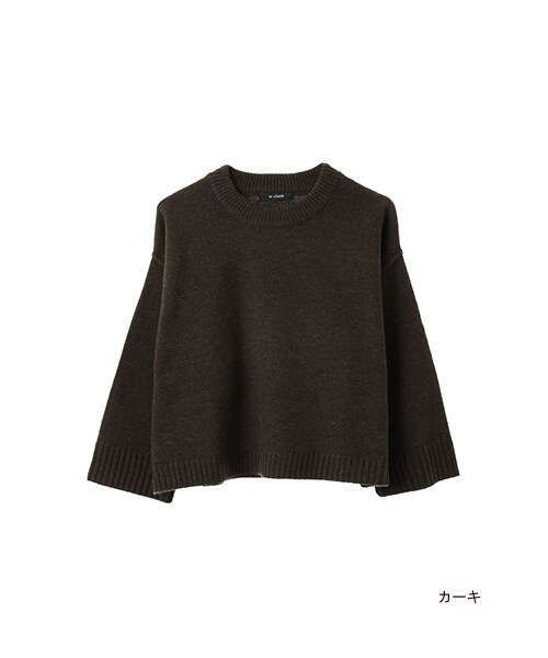 w closet(ダブルクローゼット)の「天竺編みワイドニットプルオーバー(トップス・レディース・アイボリー/グレー/カーキ・FREE)」の4枚目の写真