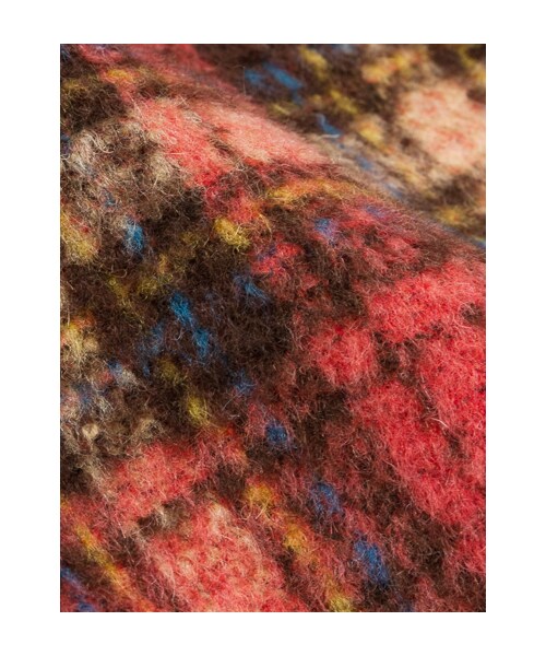 w closet(ダブルクローゼット)の「シャギーチェックダブルチェスターコート(トップス・レディース・ピンクブラウン/ネイビーレッド・FREE)」の10枚目の写真