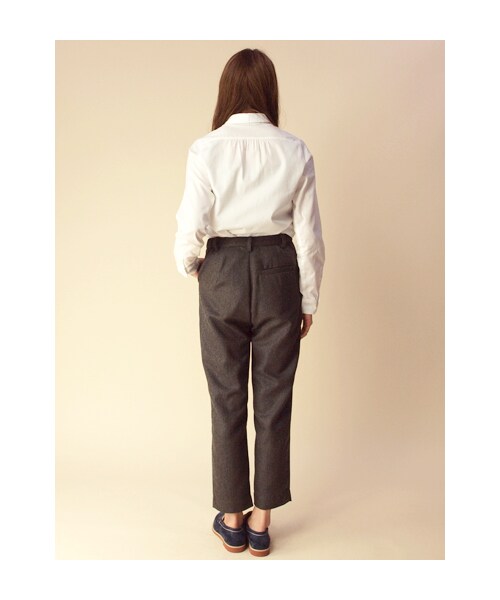 w closet（ダブルクローゼット）の「へリンボン9分丈タックパンツ（パンツ・レディース・チャコールグレー/ブラック・FREE）」の5枚目の写真