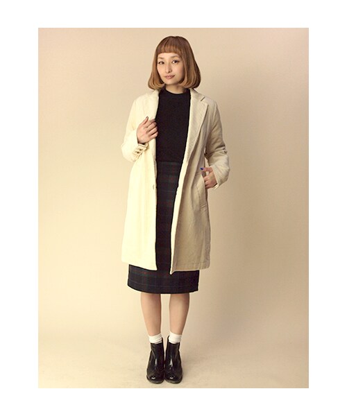 w closet（ダブルクローゼット）の「パワーショルダーハイネックプルオーバー（トップス・レディース・ネイビー×グリーンボーダー/オフホワイト/グレー/ブラック/ボルドー×ネイビーボーダー/オフホワイト×ブラックボーダー・FREE）」の15枚目の写真