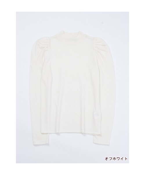 w closet（ダブルクローゼット）の「パワーショルダーハイネックプルオーバー（トップス・レディース・ネイビー×グリーンボーダー/オフホワイト/グレー/ブラック/ボルドー×ネイビーボーダー/オフホワイト×ブラックボーダー・FREE）」の3枚目の写真