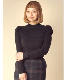 w closet | パワーショルダーハイネックプルオーバー(トップス)