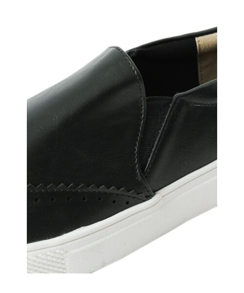 w closet（ダブルクローゼット）の「ウィングチップスリッポン（シューズ・レディース・ブラック/ホワイト・M/L）」の4枚目の写真