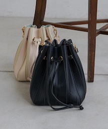 Lui's（ルイス）の「ストライプ巾着バッグ（トートバッグ）」