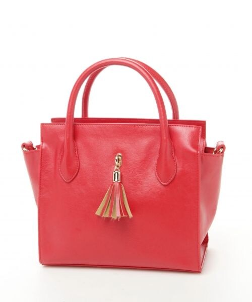 LEPSIM（レプシィム）の「【NEW ARRIVAL】タッセルミニトート（バッグ・レディース・ブラック×ネイビー/レッド/ライトベージュ×ホワイト/ライトブルー・ONE SIZE）」の4枚目の写真