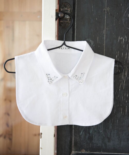 LEPSIM（レプシィム）の「【WEB先行予約】アソートエリインナー（ファッション雑貨・レディース・オフ(レース）/オフ（シルバージャガード）/ブラック（オオガンジー）/ホットフィット・FREE SIZE）」の4枚目の写真