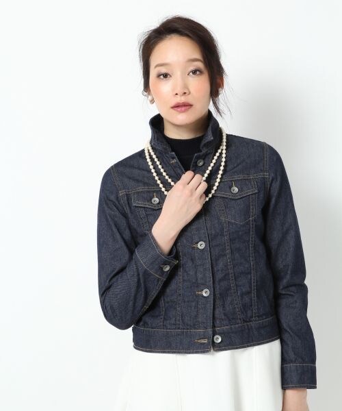 BLISS POINT Womens（ブリスポイント ウイメンズ）の「【WEB限定先行予約】デニムGジャン（ジャケット/アウター・レディース・ホワイト/ブルー/ネイビー・Ｍ/Ｌ）」の3枚目の写真