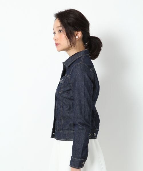 BLISS POINT Womens（ブリスポイント ウイメンズ）の「【WEB限定先行予約】デニムGジャン（ジャケット/アウター・レディース・ホワイト/ブルー/ネイビー・Ｍ/Ｌ）」の4枚目の写真