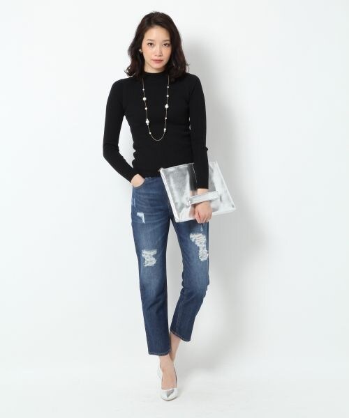 BLISS POINT Womens（ブリスポイント ウイメンズ）の「【WEB限定先行予約】テーパードデニムパンツ（パンツ・レディース・ホワイト/ブルー/ネイビー/クラッシュ・Ｓ/Ｍ/Ｌ）」の11枚目の写真