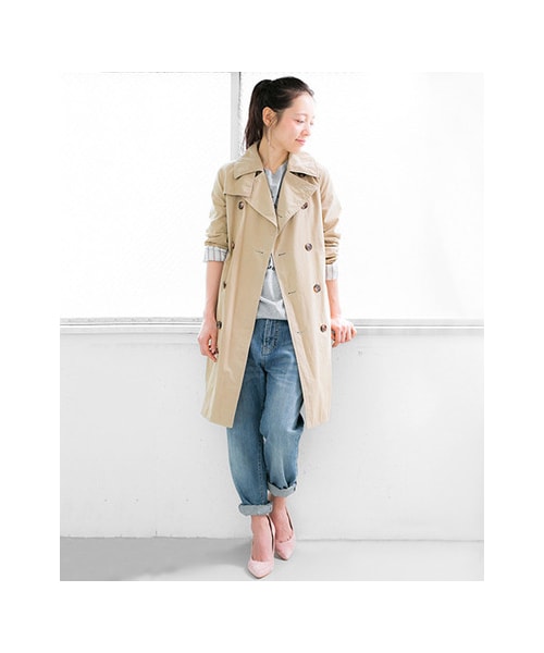 URBAN RESEARCH Sonny Label（アーバンリサーチサニーレーベル）の「トレンチコート（ジャケット/アウター・レディース・ベージュ/ネイビー・FREE）」の4枚目の写真