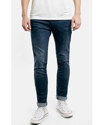 TOPMAN | Topman Washed Stretch Skinny Fit Jeans (Dark Blue)(デニムパンツ)