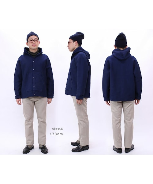45R - 45R /  春 ジャケット  スウェット 新品 45R インディゴ ダンボールニット ジャケット スウェット
