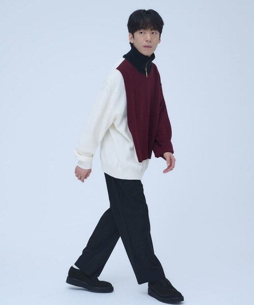CULLNI（クルニ）の「<DJ松永コラボ>ジップタートルレイヤードニット 