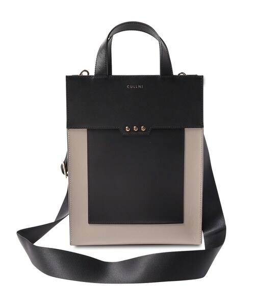 CULLNI（クルニ）の「Leather vertical mini tote bag（ハンドバッグ・メンズ・GRY/BLK・FREE）」の2枚目の写真