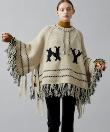 BELPER NY ニットポンチョ