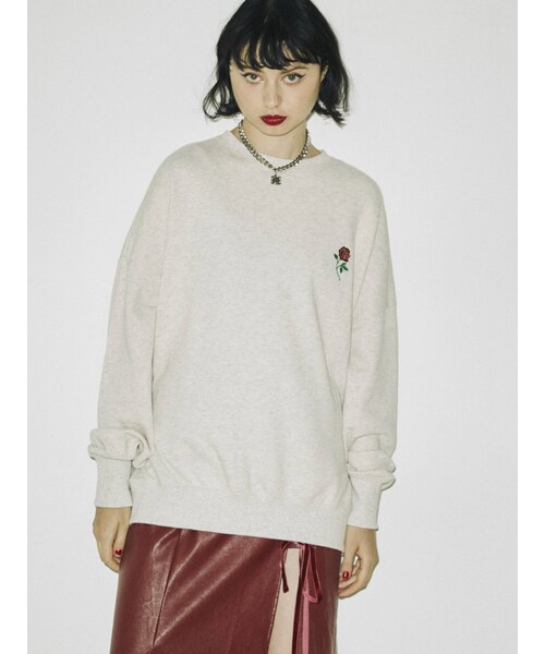 jouetie（ジュエティ）の「バックBIGロゴローズプルオーバー（Tシャツ/カットソー・ブルー/パープル/グレー/ブラック・M）」の14枚目の写真