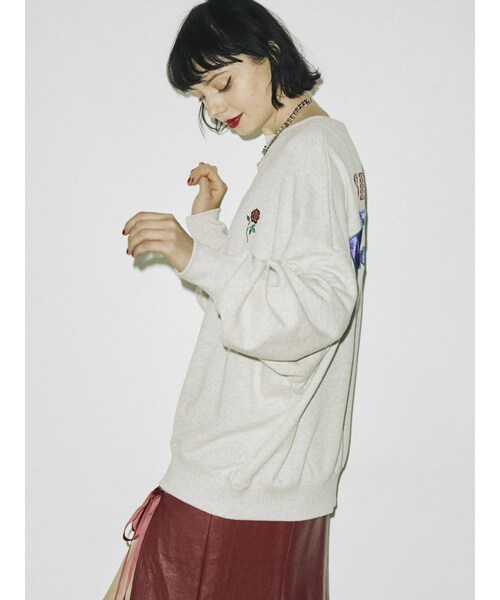 jouetie（ジュエティ）の「バックBIGロゴローズプルオーバー（Tシャツ/カットソー・ブルー/パープル/グレー/ブラック・M）」の15枚目の写真