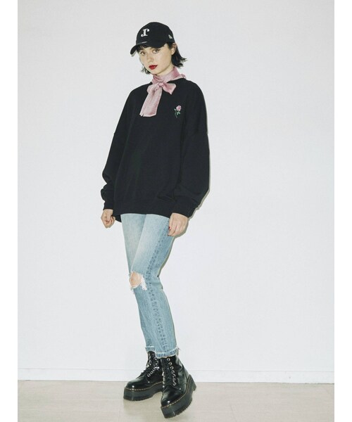 jouetie（ジュエティ）の「バックBIGロゴローズプルオーバー（Tシャツ/カットソー・ブルー/パープル/グレー/ブラック・M）」の11枚目の写真