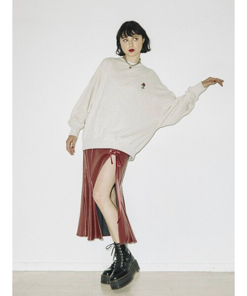 jouetie（ジュエティ）の「バックBIGロゴローズプルオーバー（Tシャツ/カットソー・ブルー/パープル/グレー/ブラック・M）」の18枚目の写真