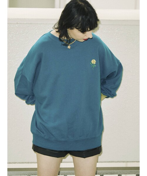 jouetie（ジュエティ）の「バックBIGロゴローズプルオーバー（Tシャツ/カットソー・ブルー/パープル/グレー/ブラック・M）」の22枚目の写真