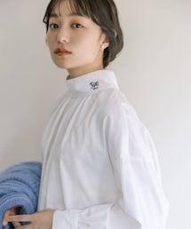 PUAL CE CIN | ロゴ刺繍ハイネックブラウス(シャツ/ブラウス)