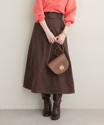 natural couture（ナチュラルクチュール）の「ベルト付ききれいめAラインスカート（スカート）」