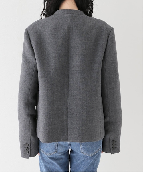 plage プラージュ　ボンディング ショートコート　ノーカラー　ジャケット Plage - 美品 プラージュ スポンジショートコートの通販 by