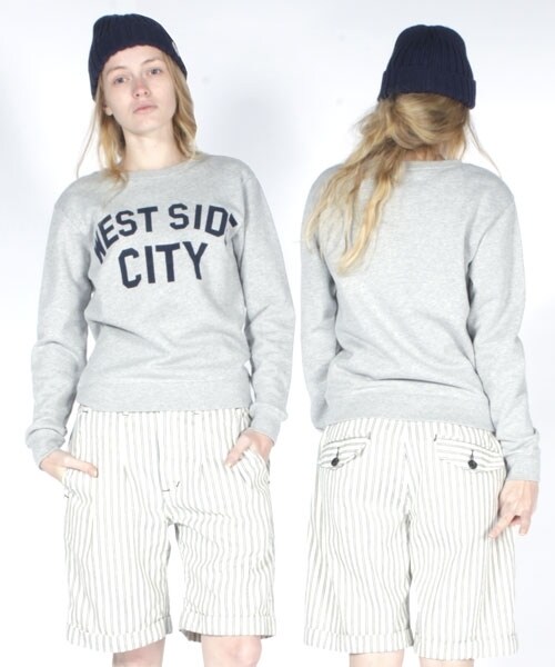 RNA-N（アールエヌエーエヌ）の「＜予約＞WEST SIDE CITYトレーナー（トップス・レディース・ネイビー/杢グレー/クリーム・M）」の2枚目の写真