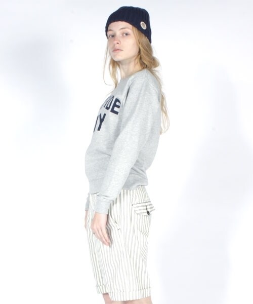 RNA-N（アールエヌエーエヌ）の「＜予約＞WEST SIDE CITYトレーナー（トップス・レディース・ネイビー/杢グレー/クリーム・M）」の4枚目の写真