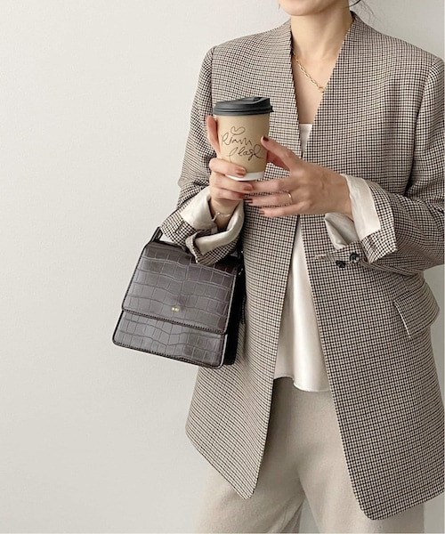 【新品】plage プラージュ チェックコートジャケット　R'IAM 38 plage（プラージュ）の「【R'IAM】 チェック コート ジャケット