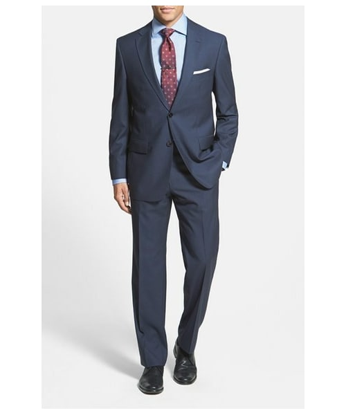 美品 HUGO BOSS ウール テーラードジャケット グレー/ ネイビー42R HUGO BOSS（ヒューゴボス）の「BOSS HUGO BOSS 'Pasolini/Movie