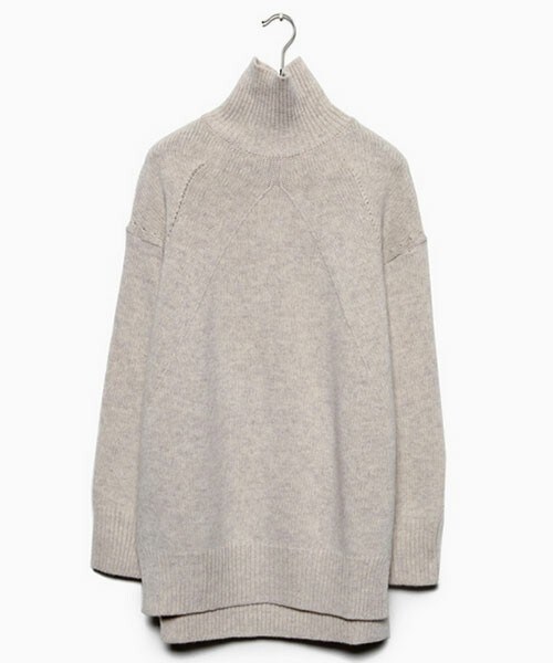 DHOLIC(ディーホリック)の「ウールタートルルーズニット(ニット/セーター・レディース・ベージュ/ブラック/ライトベージュ・free)」の3枚目の写真