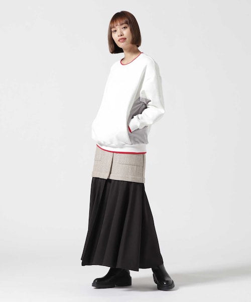 ROYAL FLASH（ロイヤルフラッシュ）の「Risley/リズレー/ヘリンボーン2WAYスカート/ヘリンボーン2WAYスカート（スカート・グレー/ベージュ・F）」の2枚目の写真