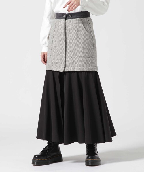 ROYAL FLASH（ロイヤルフラッシュ）の「Risley/リズレー/ヘリンボーン2WAYスカート/ヘリンボーン2WAYスカート（スカート・グレー/ベージュ・F）」の6枚目の写真